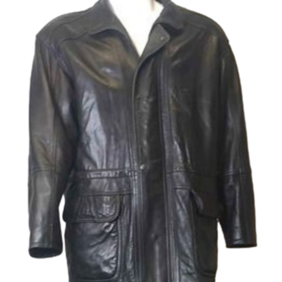 Men's Large leather coat. The Olde Hide House genuine leather, Free delivery. - Picture 1 of 9